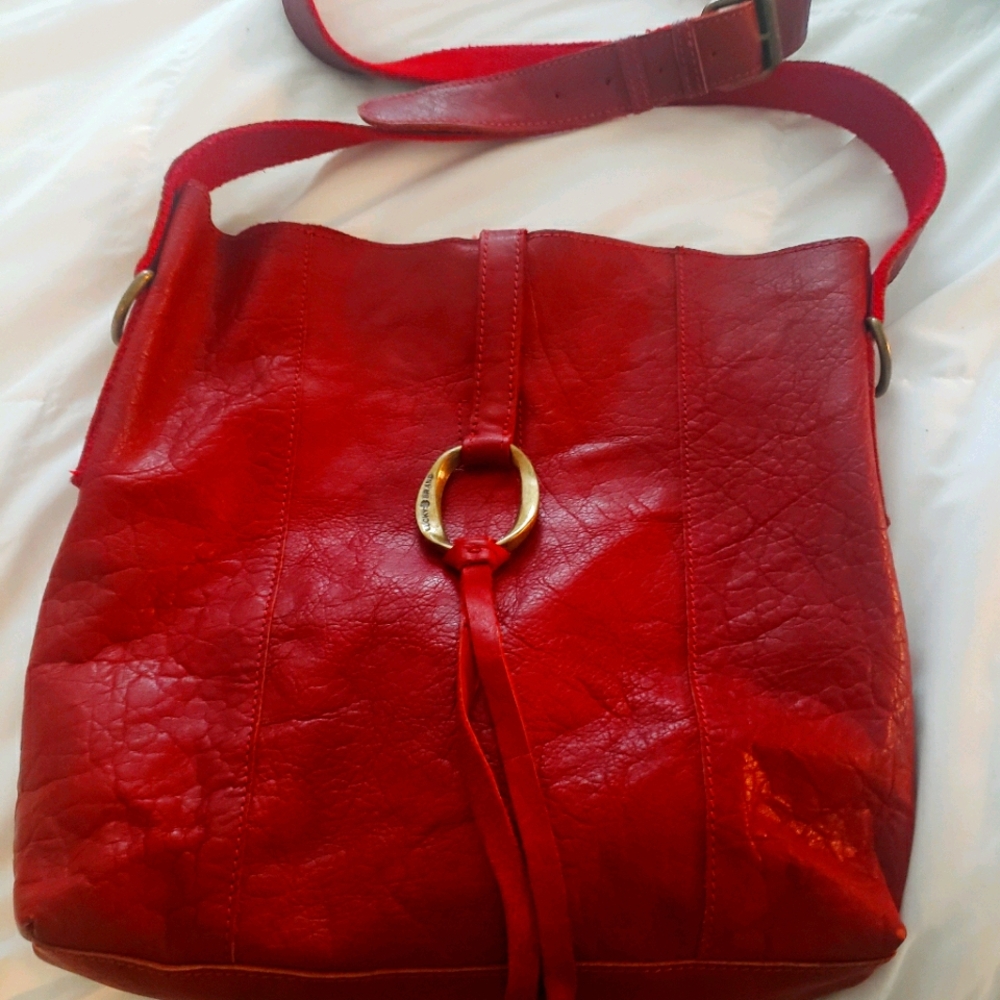 Dark Red Leather Lucky Brand Purse